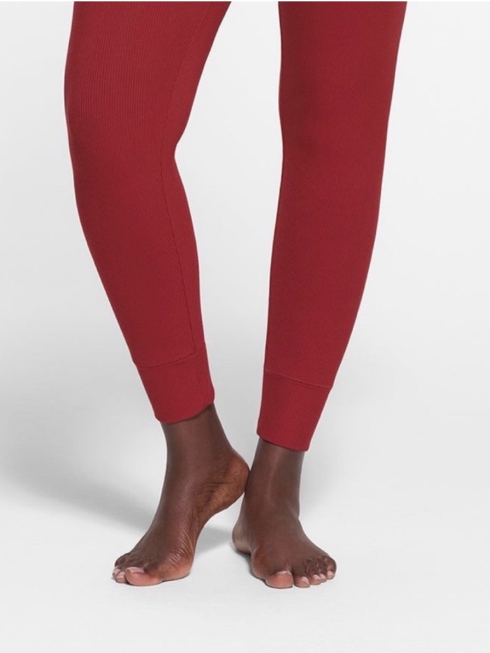 SKIMS Ribbed Soft Lounge Leggings in Brick